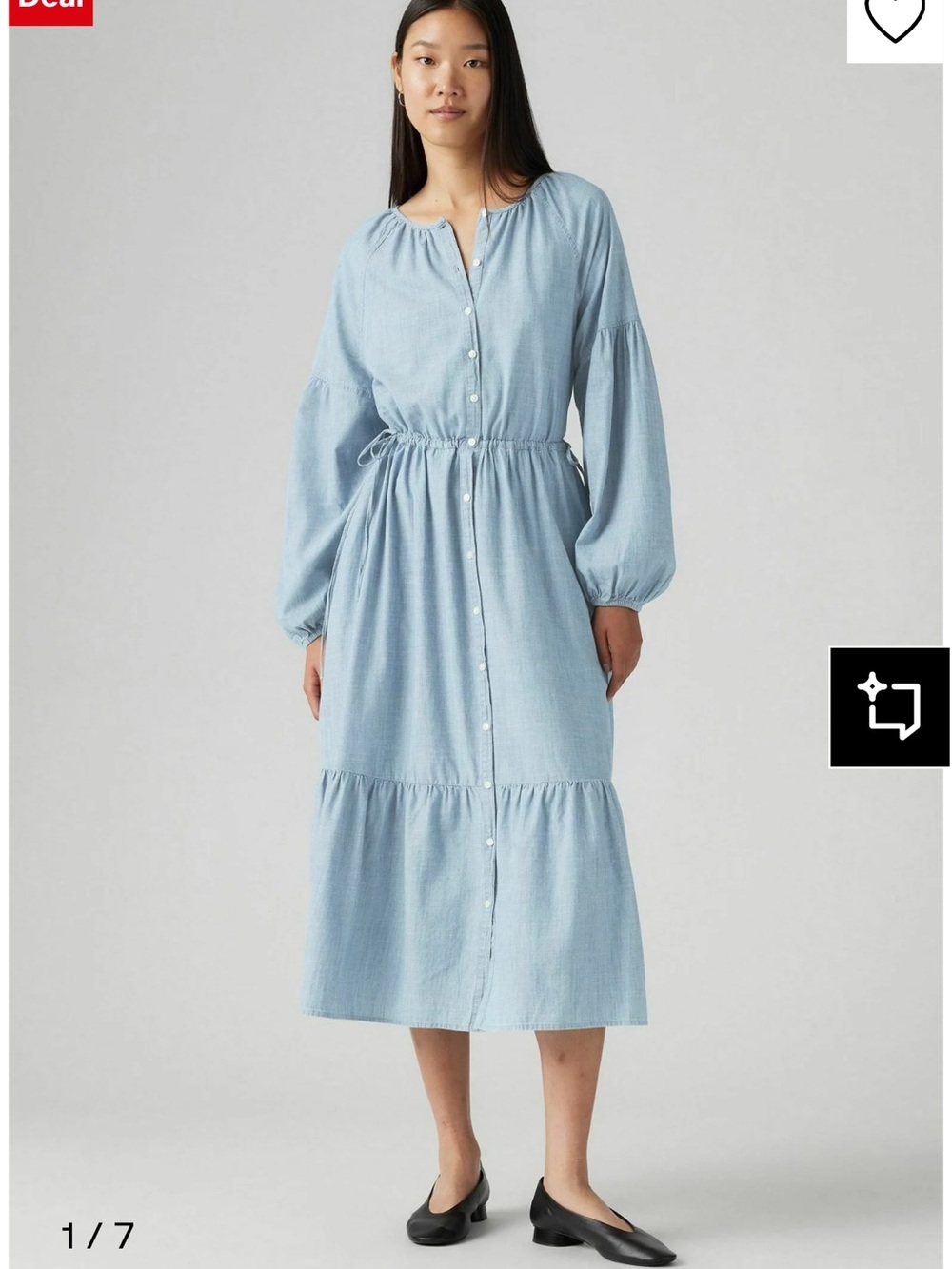 Levi’s JOLENE LS MAXI DRESS - Shirt dress - honestly happy small